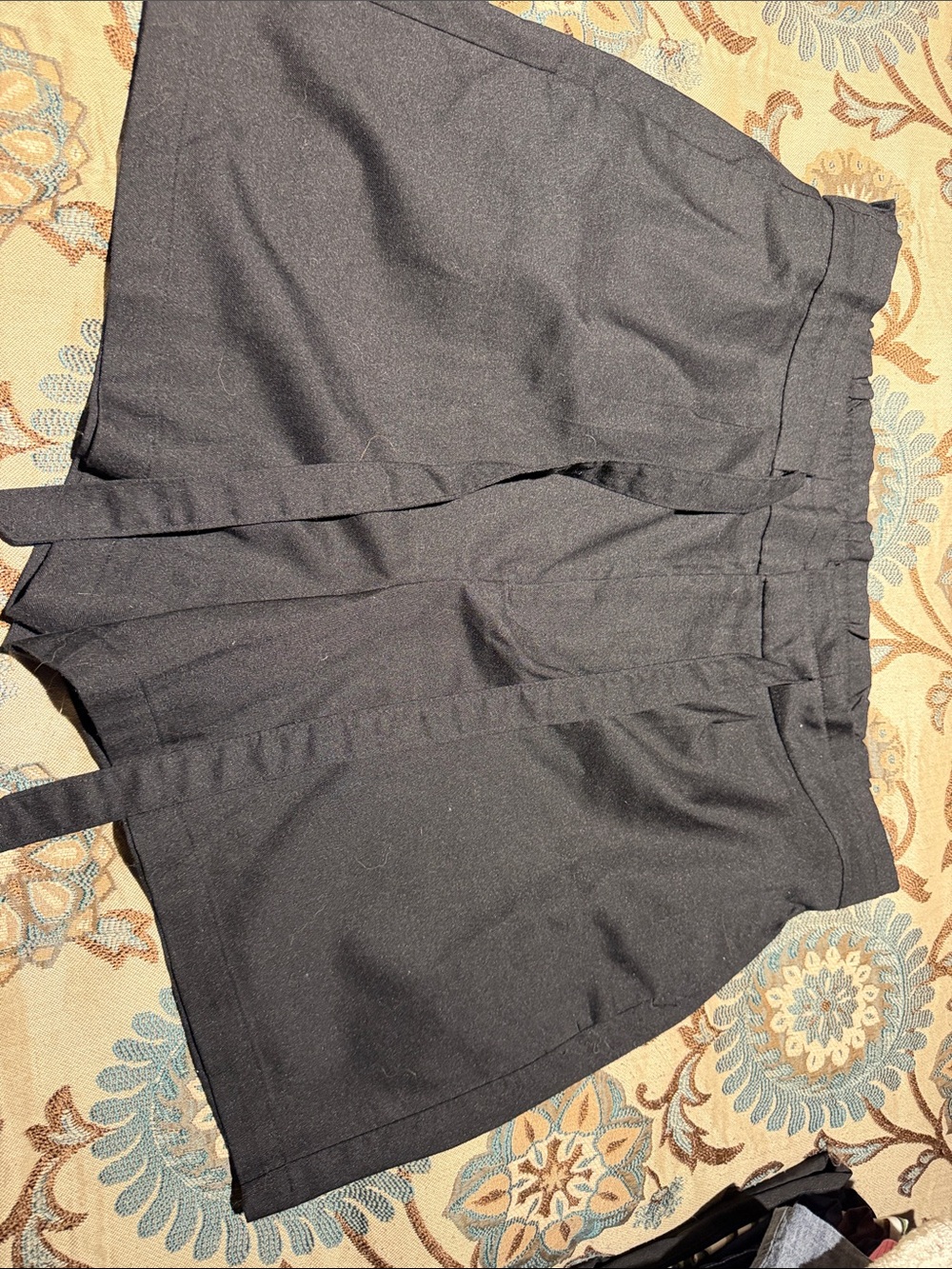 Banana Republic Black Flat-Front Drawstring Shorts